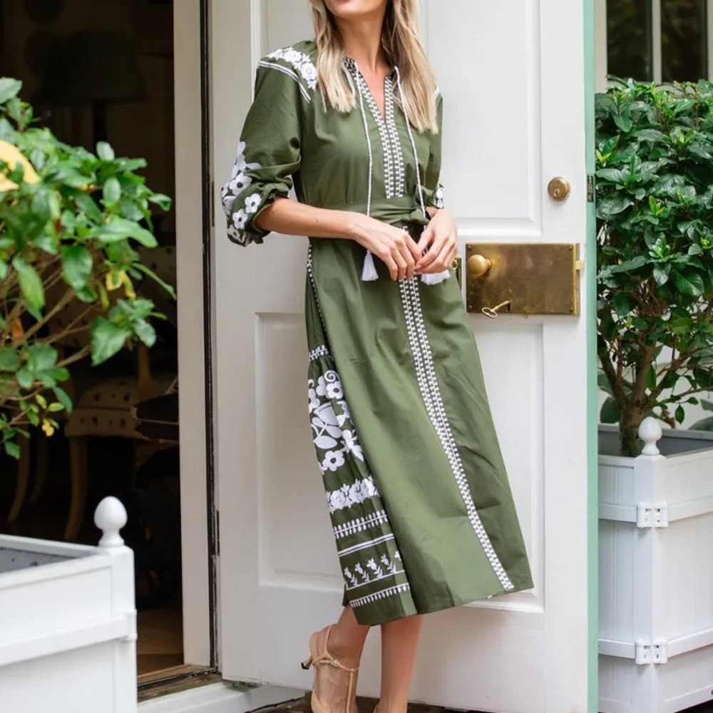 Julia Amory Coatue Mademoiselle Caftan - Sprig | M